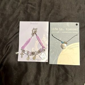 Two inspirational costume jewelry pieces, in new unused condition.